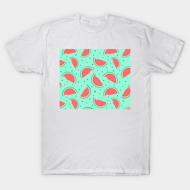 Summer watercolour watermelon T-Shirt by timegraf